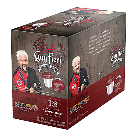 Guy Fieri Flavortown Roasts Single-Serve K-Cup®, Redwood Roast, 6.98 Oz, Carton Of 18