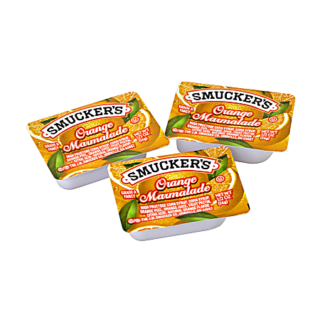 Smucker's Single-Serve Orange Marmalade Fruit Spread Packs, 0.5 Oz, Case Of 200 Packs
