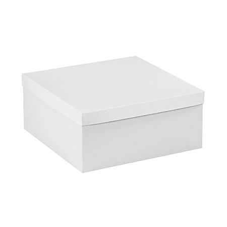 Partners Brand White Deluxe Gift Box Bottoms 14" x 14" x 6", Case of 50