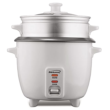 Brentwood 8-Cup Rice Cooker, 8-1/2” x 8-1/2”, White