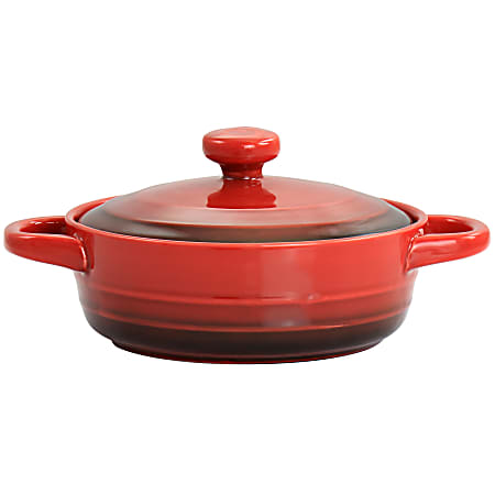 Crock Pot Appleton Stoneware Mini Casserole Baker, 10 Oz, Gradient Red