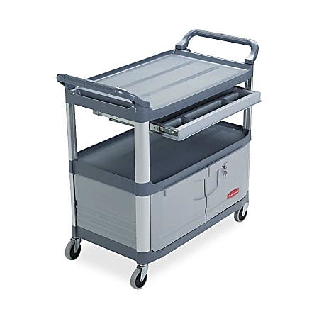 Rubbermaid® Storage/Instrument Cart, 37 4/5"H x 40 3/5"W x 20"W, Gray