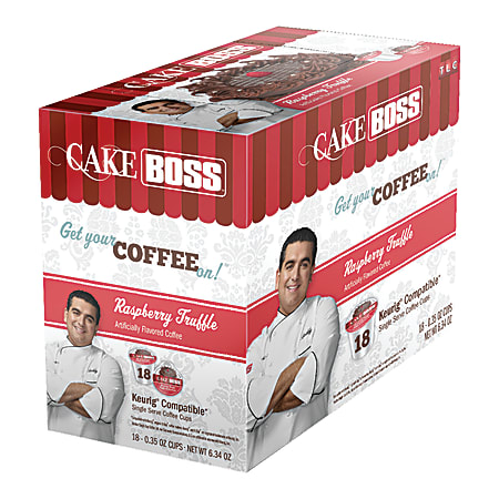 Cake Boss Coffee K-Cup® Pods, Raspberry Truffle, 6.98 Oz, Box Of 18