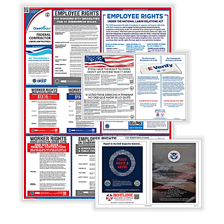 ComplyRight™ Federal Contractor General Industry Labor Law Poster Set, English