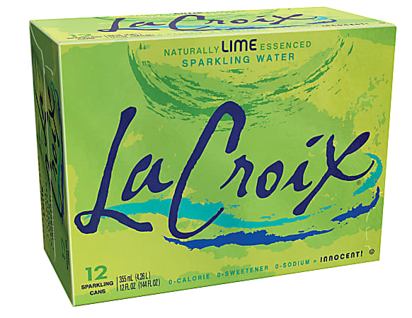 LaCroix® Core Sparkling Water with Natural Lime Flavor, 12 Oz, Case of 12 Cans