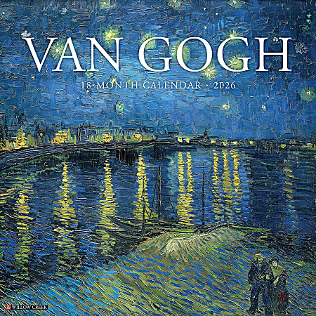 2026 Willow Creek Press Inspirational Monthly Wall Calendar, 12" x 12", Van Gogh, January To December, 53072