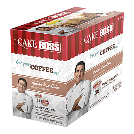 Cake Boss Coffee K-Cup® Pods, Italian Rum Cake, 6.98 Oz, Box Of 18