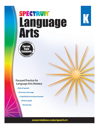 Carson-Dellosa Spectrum Language Arts Workbook, Kindergarten
