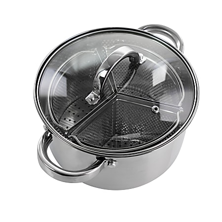 Oster Sangerfield 5-Piece Stainless-Steel Dutch Oven Set, 4 Qt