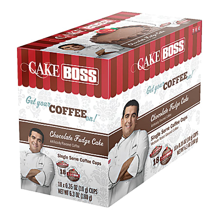 Cake Boss Coffee K-Cup® Pods, Chocolate Fudge Cake, 6.98 Oz, Box Of 18