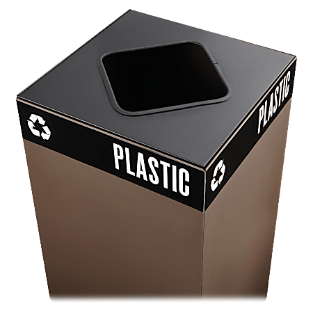 Safco® Public Square® Recycling Receptacle Lid, 8" Square