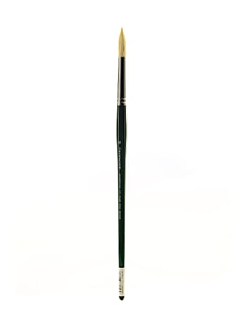 Grumbacher Gainsborough Oil And Acrylic Paint Brush, Size 10, Round Bristle, Hog Hair, Black