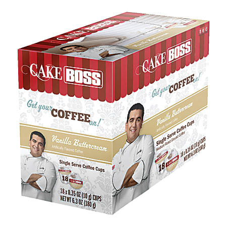 Cake Boss Coffee K-Cup® Pods, Vanilla Buttercream, 6.98 Oz, Box Of 18