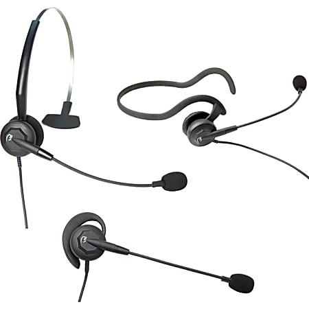 VXi Tria P Headset - Mono - Quick Disconnect - Wired - Over-the-ear, Behind-the-neck, Over-the-head - Monaural - Semi-open - Noise Cancelling Microphone