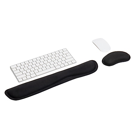 3M Compact Gel Keyboards Wrist Rest With Antimicrobial Protection 18 Wide  Black - Office Depot