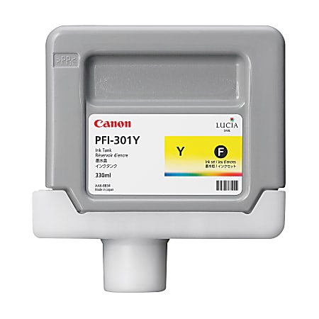 Canon InkJet PFI-301Y Yellow Ink Cartridge (1489B001AA)