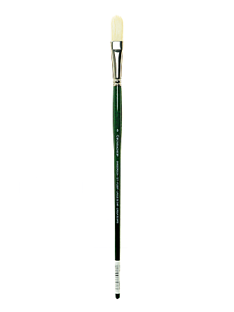 Grumbacher Gainsborough Oil And Acrylic Paint Brush, Size 8, Filbert Bristle, Hog Hair, Green