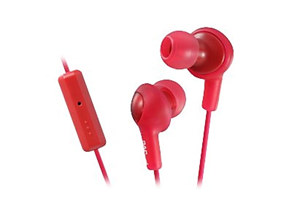 JVC HA-FR6 Gumy PLUS - Earphones with mic - in-ear - wired - noise isolating - raspberry red