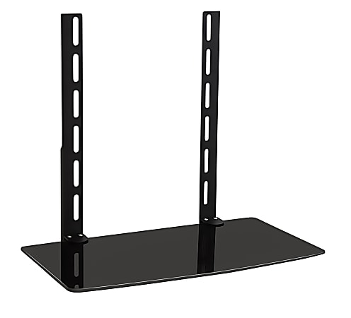 Mount-It! MI-8401 Wall Mount A/V Component Shelf, 16-5/8"H x 18"W x 9-13/16"D, Black