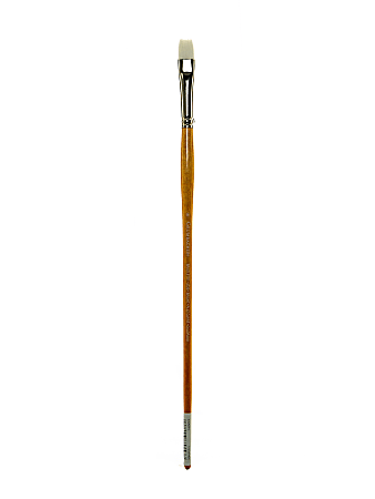 Grumbacher Bristlette Paint Brush, Size 6, Bright Bristle, Synthetic, Brown