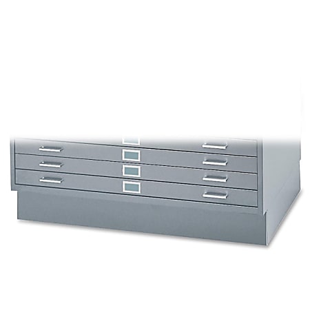 Safco® Closed Base For 5-Drawer Flat File Cabinets, 6"H x 40 3/8"W x 29 3/8"D, Gray