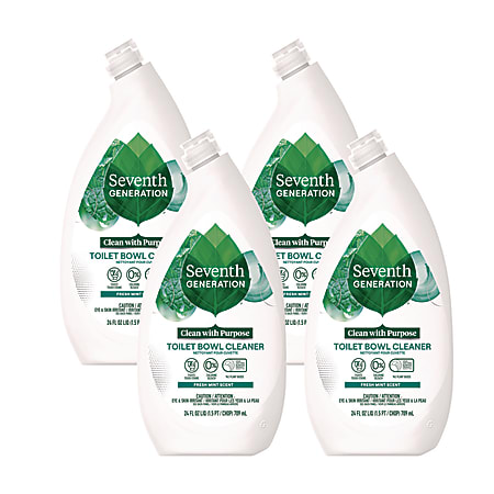 Seventh Generation® Toilet Bowl Cleaner, Fresh Mint Scent, 24 oz Bottle, 4/Carton