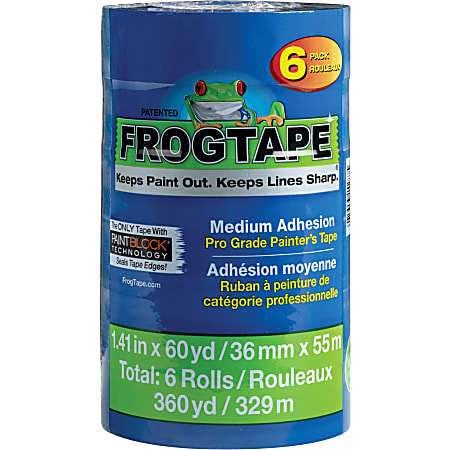 Duck Painter's Tape - 20 yd Length x 1.40" Width - Blue - 6 / Pack