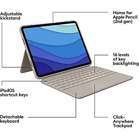Logitech Combo Touch KeyboardCover Case for 11 Apple iPad Pro 3rd