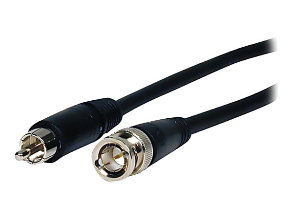 Comprehensive Pro AV/IT Series BNC Plug to RCA Plug Video Cable 10ft - 10 ft BNC/RCA Video Cable for Video Device - First End: 1 x BNC Male Video - Second End: 1 x RCA Male Video - 25 AWG - Mist Black