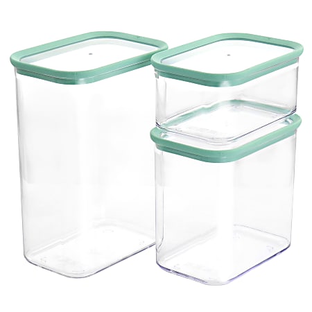 Martha Stewart 3-Piece Rectangular Plastic Stackable Container