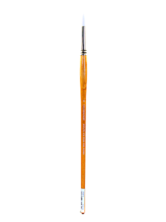 Grumbacher Bristlette Paint Brush, Size 6, Round Bristle, Synthetic, Brown