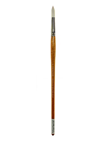 Grumbacher Bristlette Paint Brush, Size 8, Round Bristle, Synthetic, Brown