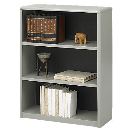 Safco® Value Mate® Steel Modular Shelving Bookcase, 3 Shelves, 40"H x 31-3/4"W x 13-1/2"D, Gray