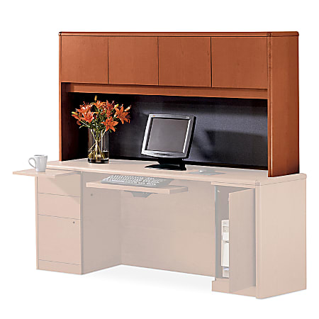 HON® 10700 Series™ Laminate Closed Hutch, For Use With 72" Kneespace Or Single-Pedestal Credenza, Henna Cherry