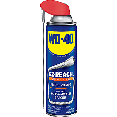 WD-40 EZ Reach Flexible Straw Lubricant - 14.4 fl oz (0.5 quart) - 1 Each - Blue