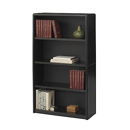 Safco® Value Mate® Steel Modular Shelving Bookcase, 4 Shelves, 54"H x 31-3/4"W x 13-1/2"D, Black
