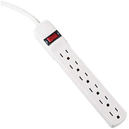 Innovera 6-Outlets Power Strip - 6 - 6 ft Cord - 15 A Current - Ivory