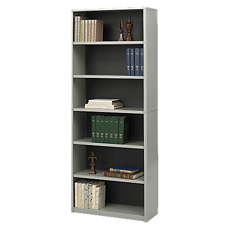Safco® Value Mate® Steel Modular Shelving Bookcase, 6 Shelves, 80"H x 31-3/4"W x 13-1/2"D, Gray