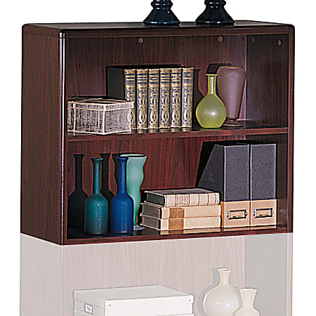 HON® 10700 Series™ Laminate Bookcase, 2 Shelves, 29 5/8"H x 36"W x 13 1/8"D, Henna Cherry