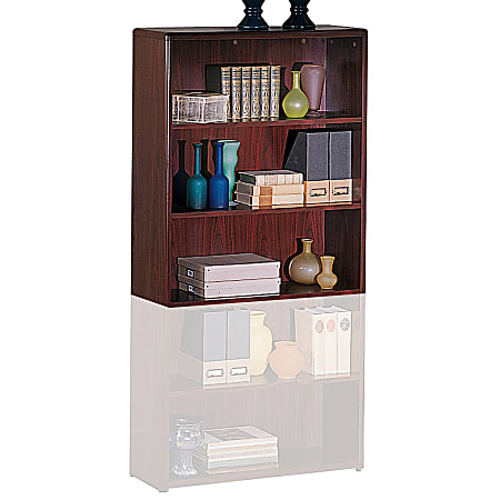 HON® 10700 Series™ Laminate Bookcase, 3 Shelves, 43 3/8"H x 36"W x 13 1/8"D, Henna Cherry
