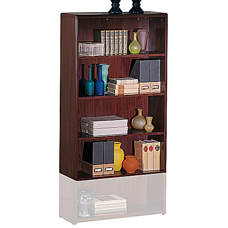 HON® 10700 Series™ Laminate Bookcase, 4 Shelves, 57 1/8"H x 36"W x 13 1/8"D, Henna Cherry