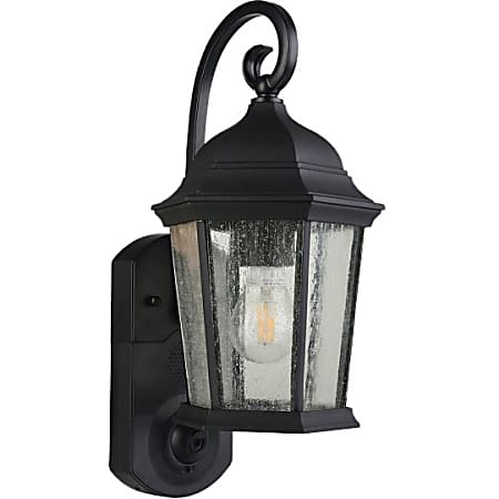 Maximus coach smart security led outdoor wall light black top