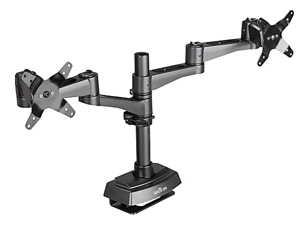 Varidesk dual clearance monitor