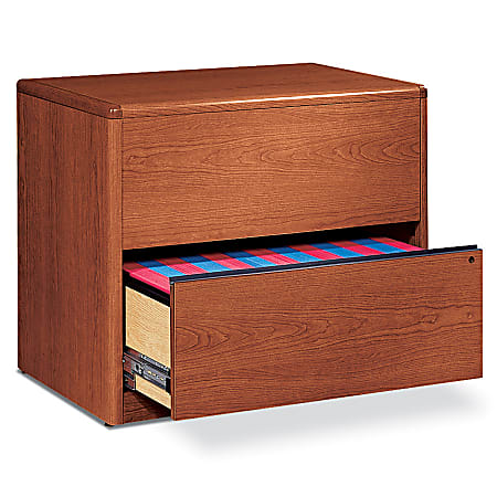 HON® 10700 Series™ Laminate Lateral File, 2 Drawers, Henna Cherry