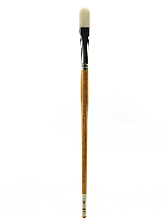 Grumbacher Bristlette Paint Brush, Size 10, Filbert Bristle, Synthetic, Brown