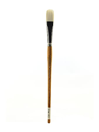 Grumbacher Bristlette Paint Brush, Size 12, Filbert Bristle, Synthetic, Brown