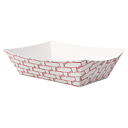 Boardwalk® Paper Food Baskets, 1/2 Lb Capacity, Red/White,