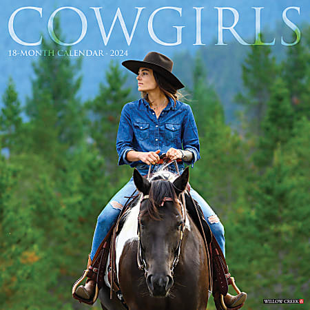 2024 Willow Creek Press Hobbies Monthly Wall Calendar 12 x 12 Cowgirls ...