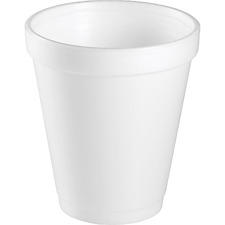 Dart® Insulated Foam Drinking Cups, White, 8 Oz, Box Of 1,000 Cups