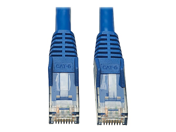 Tripp Lite Cat6 Snagless UTP Network Patch Cable (RJ45 M/M), Blue, 10 ft. - First End: 1 x RJ-45 Male Network - Second End: 1 x RJ-45 Male Network - 1 Gbit/s - Patch Cable - Gold Plated Contact - 23 AWG - Blue